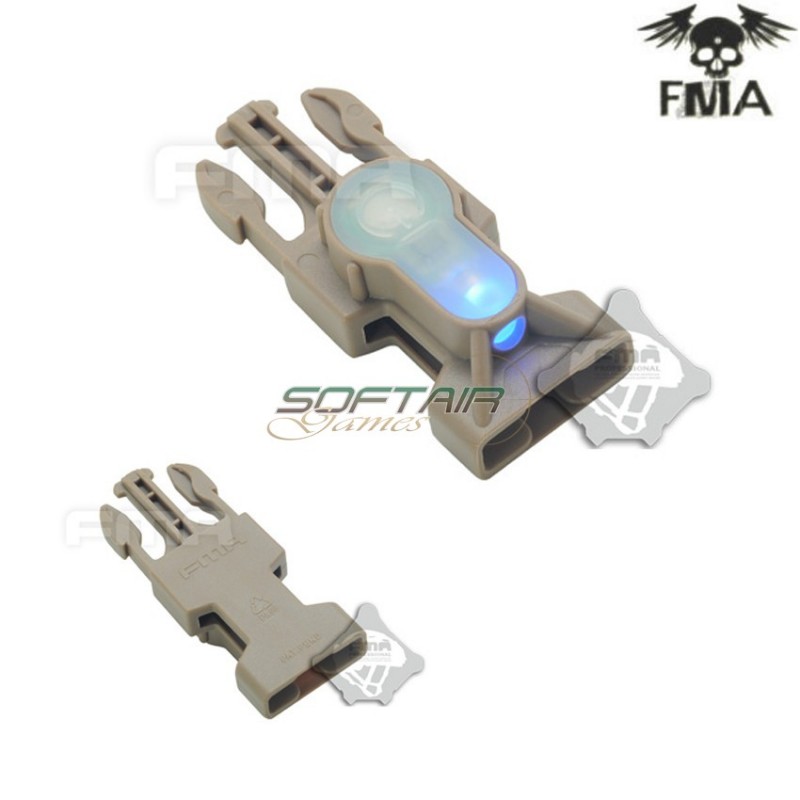 S-lite Side Release Mil-spec Buckle Dark Earth With Blue Strobe Light Fma (fma-tb900-bl)