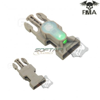 S-lite Fibbia Side Release Mil-spec Dark Earth Con Green Strobe Light Fma (fma-tb900-gr)