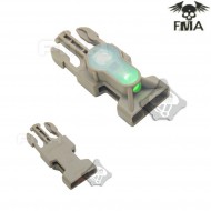 S-lite Side Release Mil-spec Buckle Dark Earth With Green Strobe Light Fma (fma-tb900-gr)