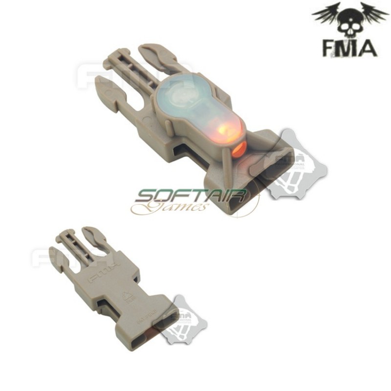 S-lite Side Release Mil-spec Buckle Dark Earth With Orange Strobe Light Fma (fma-tb900-or)