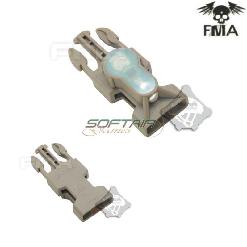 S-lite Fibbia Side Release Mil-spec Dark Earth Con White Strobe Light Fma (fma-tb900-wh)