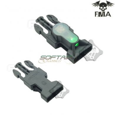 S-lite Fibbia Side Release Mil-spec Black Con Green Strobe Light Fma (fma-tb901-gr)