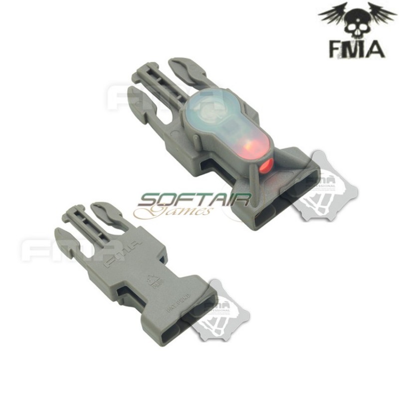 S-lite Side Release Mil-spec Buckle Foliage Green With Red Strobe Light Fma (fma-tb902-red)