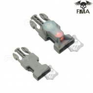S-lite Fibbia Side Release Mil-spec Foliage Green Con Red Strobe Light Fma (fma-tb902-red)
