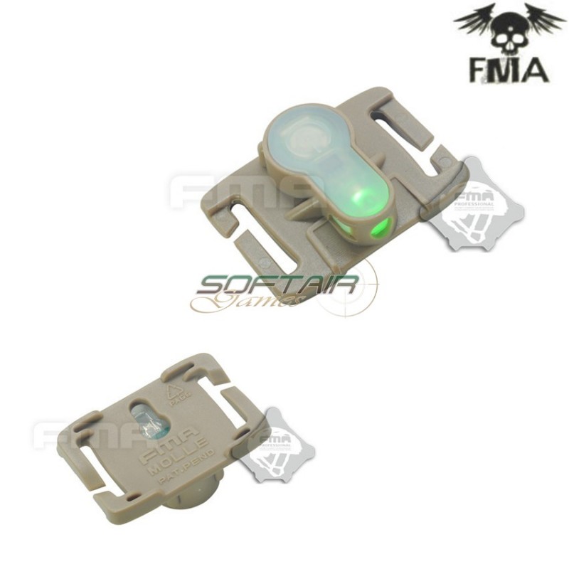 S-lite Fxukv Type Molle System Dark Earth Con Green Strobe Light Fma (fma-tb905-gr)