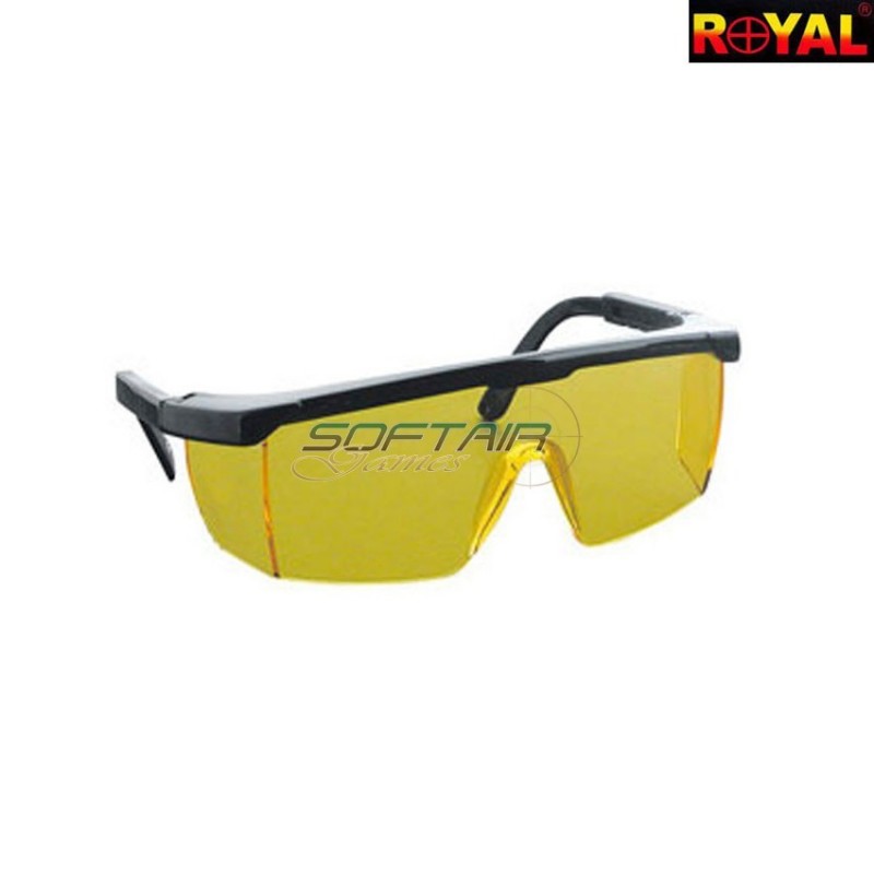 Occhiali Simple Black Frame & Yellow Lense Royal (h606g)