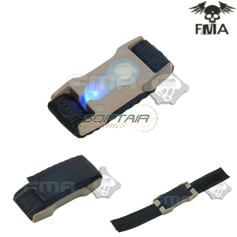 S-lite Fxukv Type Webbing Split Bar Dark Earth Con Blue Strobe Light Fma (fma-tb910-bl)