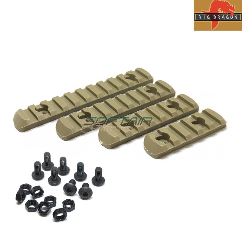 Handguard Set 4 Slitte Dark Earth Pts Moe Big Dragon (bd3753a)