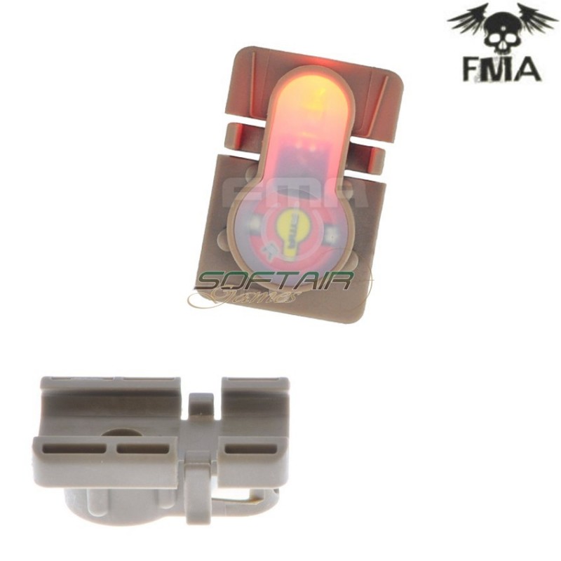 S-lite 1913 Type Rail Mount Dark Earth With Red Strobe Light Fma (fma-tb976-red)