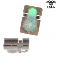 S-lite 1913 Type Rail Mount Dark Earth With Green Strobe Light Fma (fma-tb976-gr)