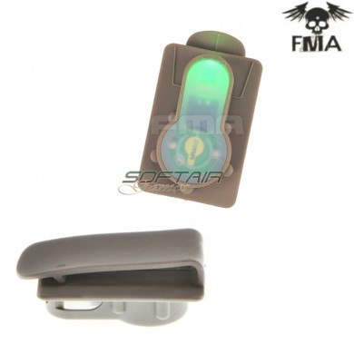 S-lite Card Button Type Clip Mount Dark Earth Con Green Strobe Light Fma (fma-tb981-gr)