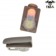 S-lite Card Button Type Clip Mount Dark Earth Con Orange Strobe Light Fma (fma-tb981-or)