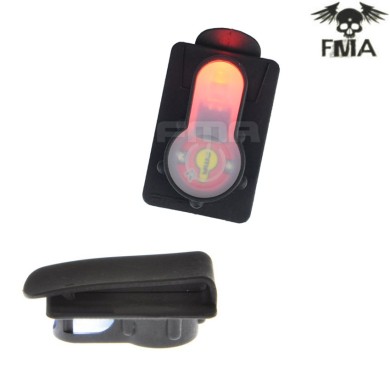 S-lite Card Button Type Clip Mount Black Con Red Strobe Light Fma (fma-tb982-red)