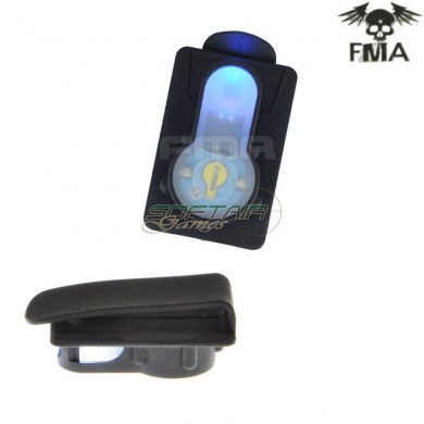 S-lite Card Button Type Clip Mount Black Con Blue Strobe Light Fma (fma-tb982-bl)