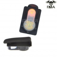 S-lite Card Button Type Clip Mount Black With Orange Strobe Light Fma (fma-tb982-or)