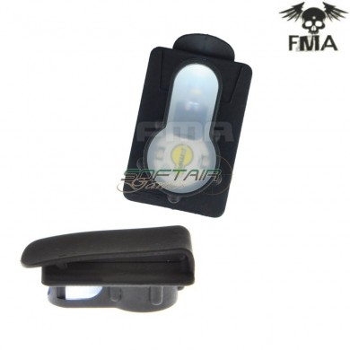 S-lite Card Button Type Clip Mount Black Con White Strobe Light Fma (fma-tb982-wh)