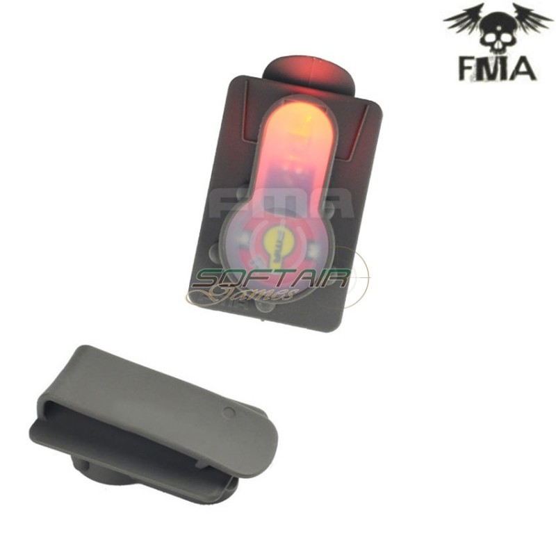 S-lite Card Button Type Clip Mount Foliage Green With Red Strobe Light Fma (fma-tb983-red)