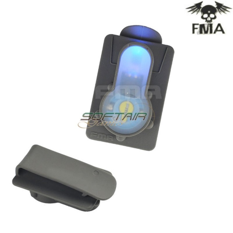 S-lite Card Button Type Clip Mount Foliage Green With Blue Strobe Light Fma (fma-tb983-bl)