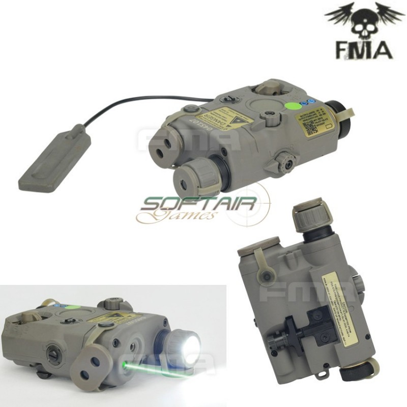 Upgrade Peq La5 Green Laser & White Led Light Con Lente Ir Foliage Green Fma (fma-tb0077)