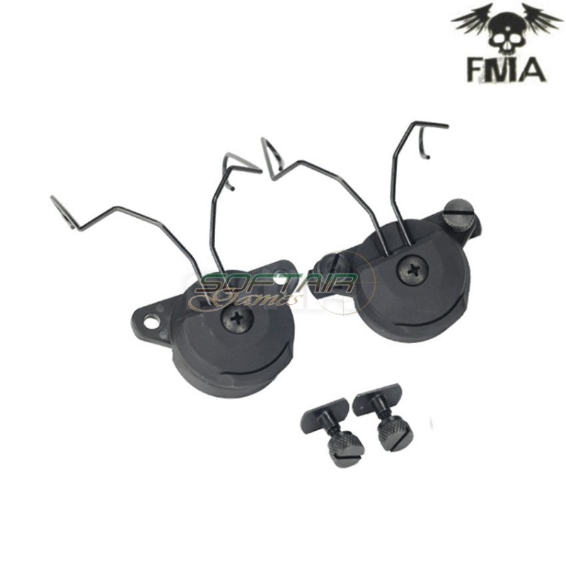 Headset And Helmet Rail Adapter Gen2 Set For Msa Black Fma (fma-998-bk)