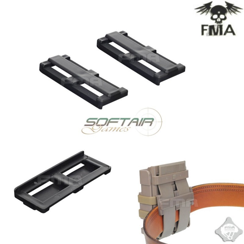 Set 2 Auxiliary Large Black Belt For Fast Mag Pouch Fma (fma-tb1005-bk) Set 2 Auxiliary Large Black Belt For Fast Mag Pouch Fma (fma-tb1005-bk)