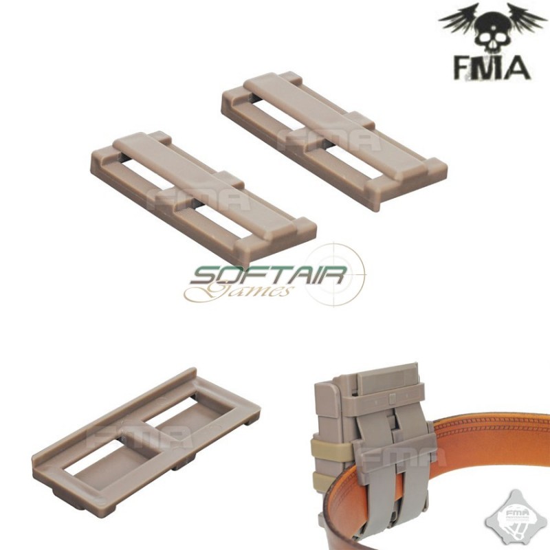 Set 2 Auxiliary Large Dark Earth Belt Per Tasche Fast Mag Fma (fma-tb1005-de)