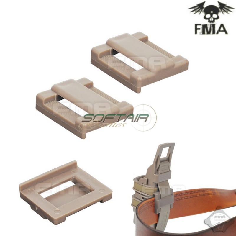 Set 2 Auxiliary Small Dark Earth Belt For Fast Mag Pouch Fma (fma-tb1006-de)