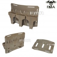 Triple Smr M4/m16 Inner Pouch Gear Retention Orbit Base Plate Dark Earth Fma (fma-1043-de)