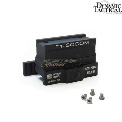 Socom Qd Mount Ad Style Black For T1/t2 Dynamic Tactical (dy-mt04-so-bk)