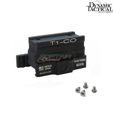 Co-witeness Qd Mount Ad Style Black For T1/t2 Dynamic Tactical (dy-mt04-co-bk)