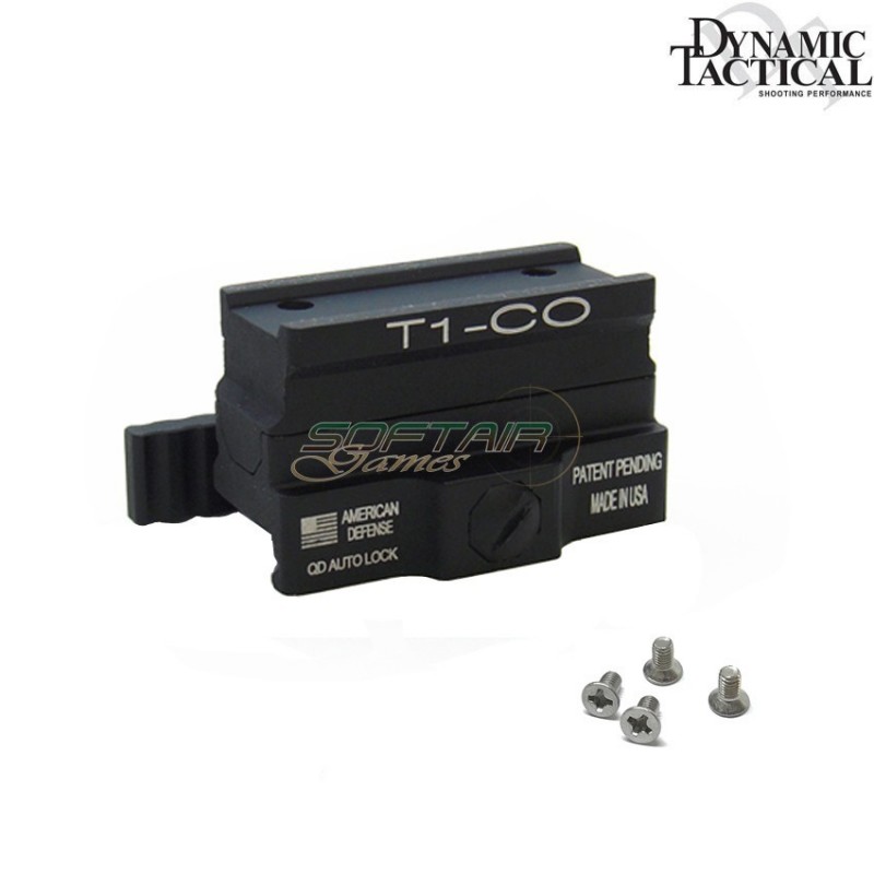 Co-witeness Qd Mount Ad Style Black Per T1/t2 Dynamic Tactical (dy-mt04-co-bk)