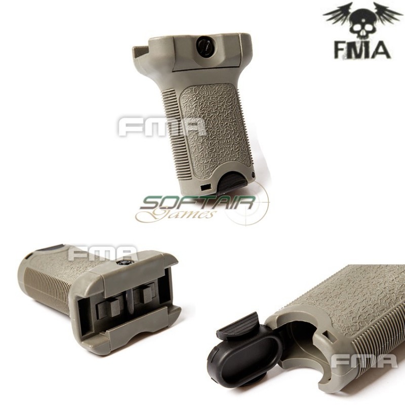 Vertical Short Td Grip Per 20mm Rail Foliage Green Fma (fma-tb1069-fg)