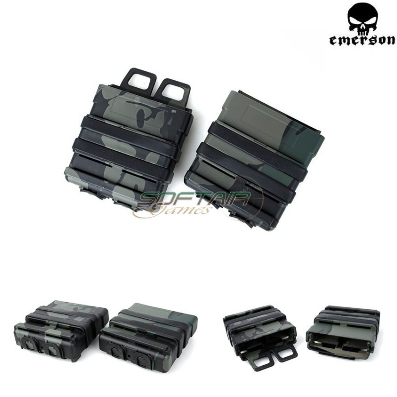 Double Rigid Fast 7.62 Mag Pouch Multicam Black Emerson (em1093)