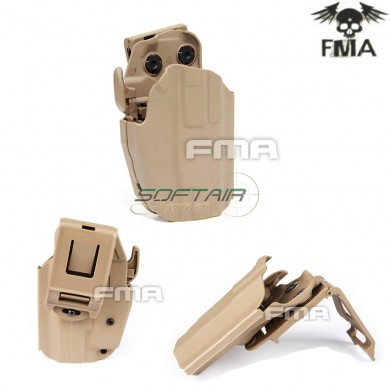 Fondina Rigida Dark Earth Gls5 Type Per Glock Con Cintura Mount Fma (fma-tb1188-de)