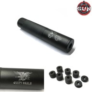 Silenziatore 14mm Cw/ccw Navy Seals Nswc Crane Type 190mm Black Gun Five (gf-sil06-bk)