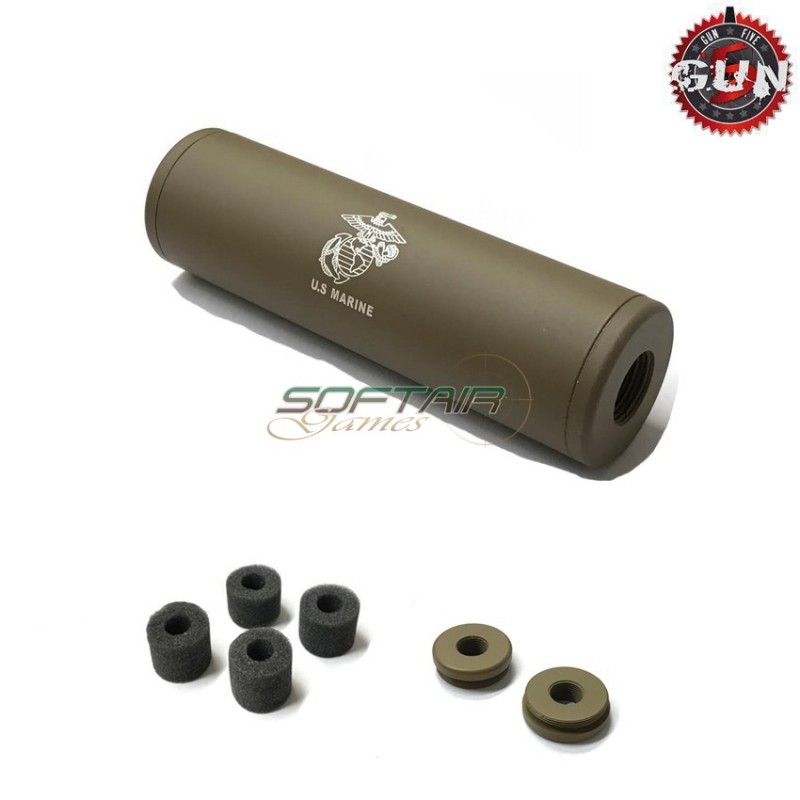 Silencer 14mm Cw U.s. Marine Slim Type 110mm Dark Earth Gun Five (gf-rh0030-de)