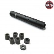 Silencer 14mm Ccw U.s. Marine Long Type 160mm Black Gun Five (gf-sil04-bk)