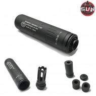 Silencer & Flash Hider 14mm Ccw Aac Sd Type 150mm Black Gun Five (gf-sil11-bk)