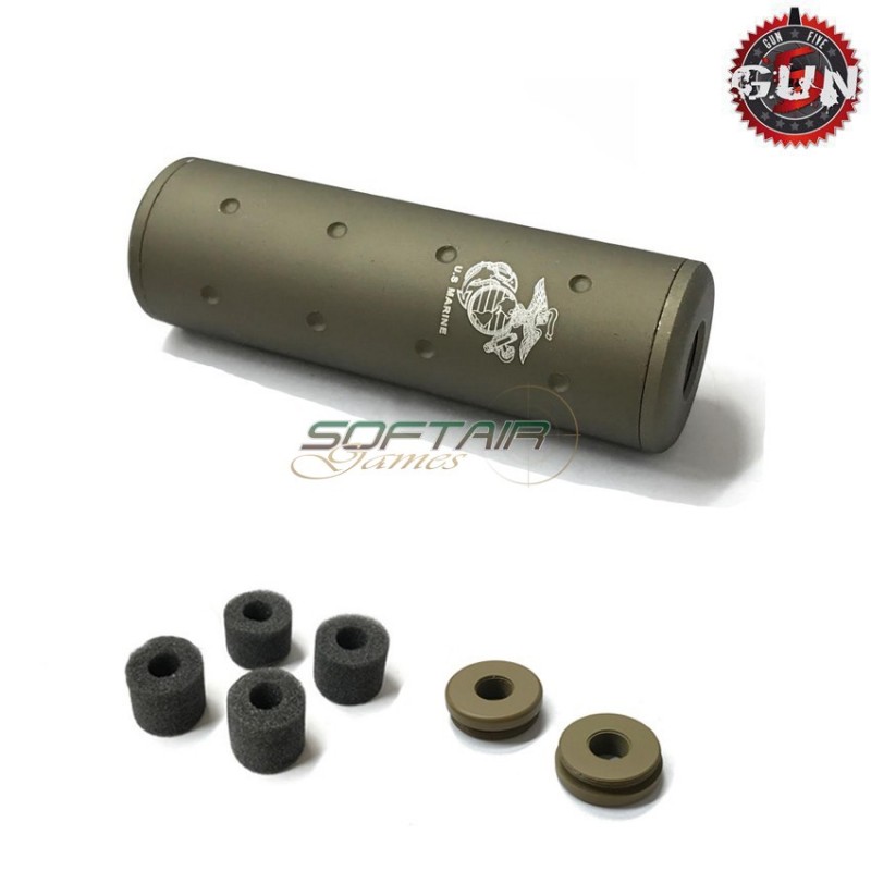 Silencer 14mm Cw/ccw U.s. Marine Type 110mm Dark Earth Gun Five (gf-sil02-de)