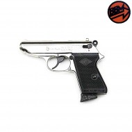 Blank Pistol New Police Silver Caliber 8 Bruni (br-2000n) Blank Pistol New Police Silver Caliber 8 Bruni (br-2000n)