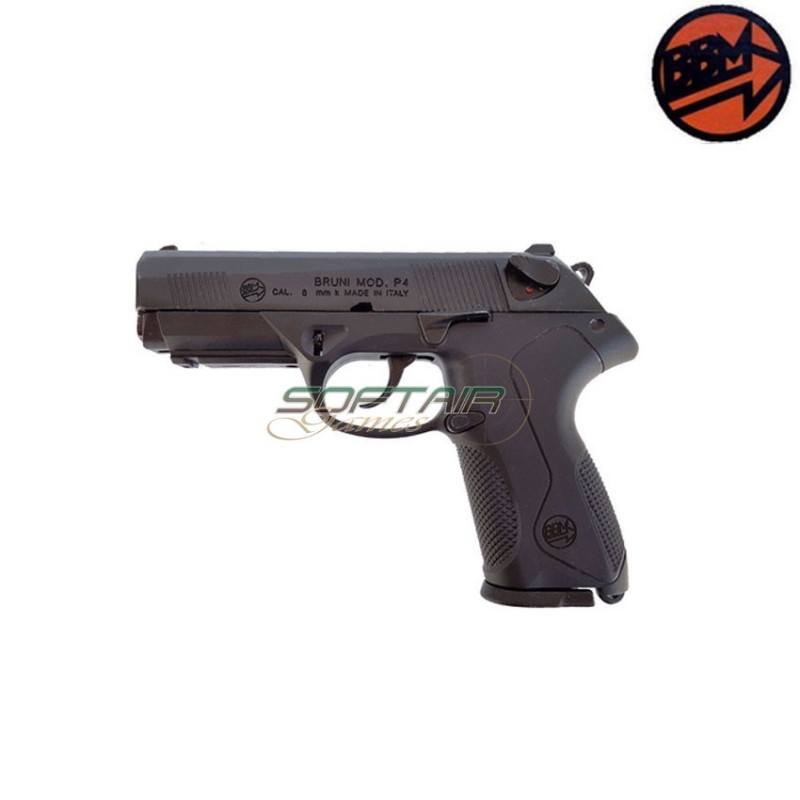 Blank Pistol P4 Pak Black Caliber 9 Bruni (br-2601)