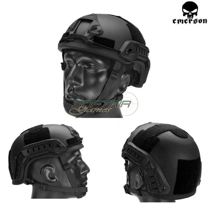 Elmetto Ach Mich 2001 Special Action Black Emerson (em8979)