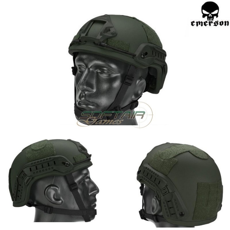 Elmetto Ach Mich 2001 Special Action Olive Drab Emerson (em8979c)