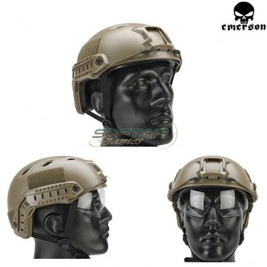 Fast Base Jump Helmet Dark Earth With Google Emerson (em8818a)