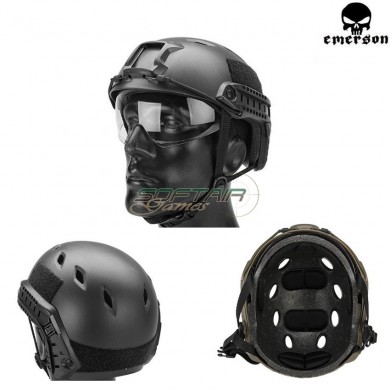 Fast Base Jump Helmet Black With Google Emerson (em8818b)