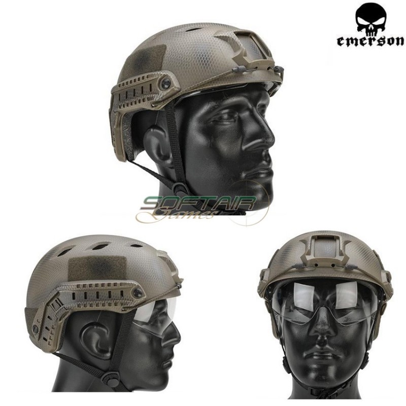 Elmetto Fast Base Jump Navy Seal Con Occhiale Emerson (em8818g)