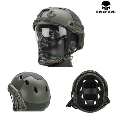 Fast Pararescue Jumpers Helmet Foliage Green With Google Emerson (em8819)