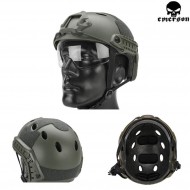 Elmetto Fast Pararescue Jumpers Foliage Green Con Occhiale Emerson (em8819) Elmetto Fast Pararescue Jumpers Foliage Green Con Occhiale Emerson (em8819)