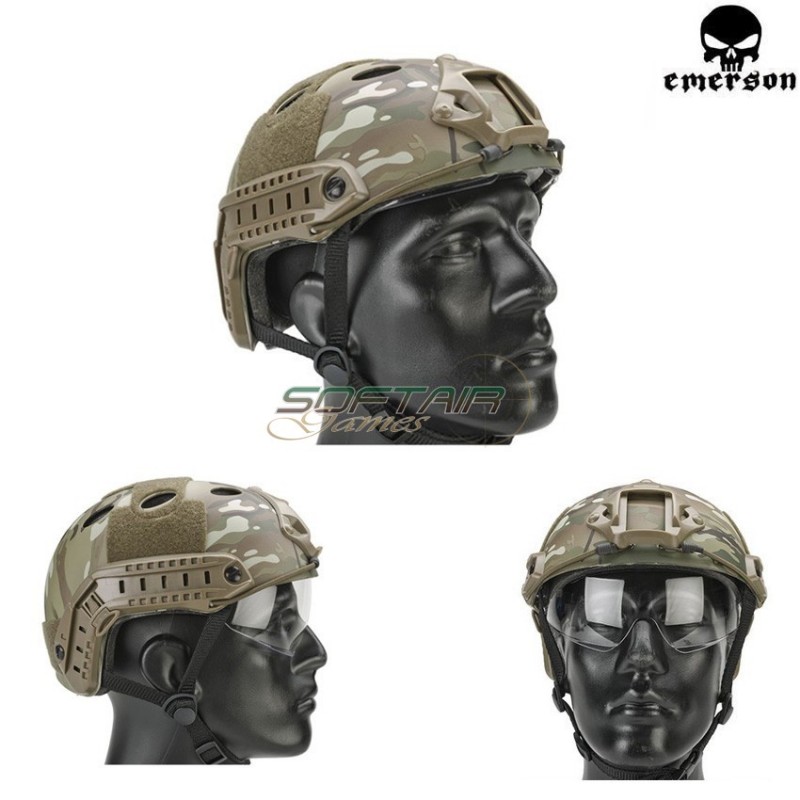 Fast Pararescue Jumpers Helmet Multicam With Google Emerson (em8819f)