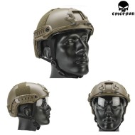 Fast Mh Helmet Dark Earth With Google Emerson (em8820a)
